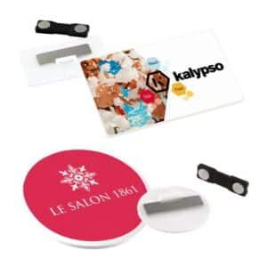 Badge en plastique (PS) avec aimant