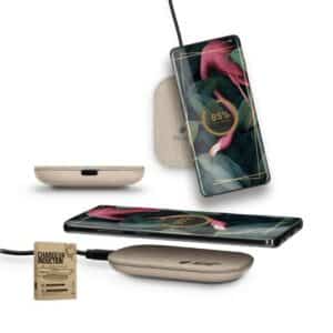Chargeur par induction rapide 15W en matière RPET et chanvre